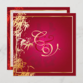 PixDezines bamboo+doppeltes Glück/chinesisch Einladung (Vorne/Hinten)