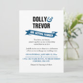 PixDezines Bandbanner/blau Einladung (Stehend Vorderseite)