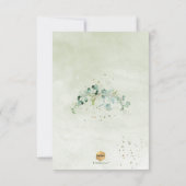 PixDezines Baptême d'Eucalyptus Rustique Aquarelle Einladung (Rückseite)