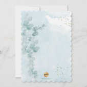 PixDezines Baptême d'Eucalyptus Rustique Aquarelle Einladung (Rückseite)