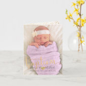 PixDezines Baptism Gold Script Schriftart Karte (Gelbe Blume)