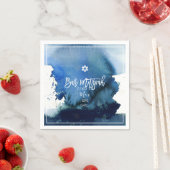 PixDezines Bar Mitzvah |Aquarellblau Serviette (Beispiel)