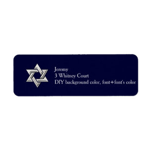 PixDezines Bar Mitzvah Rückgabe Label/DIYcolor