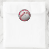 PixDezines Baseball Mitzvah Runder Aufkleber (Tasche)