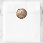 PixDezines Baseball Mitzvah Runder Aufkleber (Tasche)