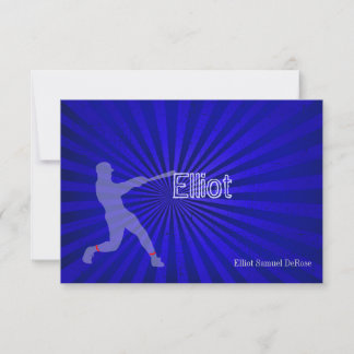 PixDezines Baseball Vielen Dank Karten, Flat Dankeskarte