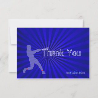 PixDezines Baseball Vielen Dank Karten, Flat Dankeskarte