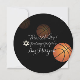 PixDezines Basketball Bar Mitzvah/DIY Color Einladung