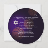 PixDezines Basketball Bar Mitzvah/DIY Color Einladung (Rückseite)