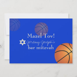 ✡ PixDezines Basketball Bar Mitzvah/DIY Farbe Einladung