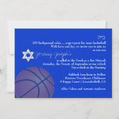 ✡ PixDezines Basketball Bar Mitzvah/DIY Farbe Einladung (Rückseite)