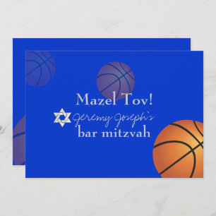 ✡ PixDezines Basketball Bar Mitzvah/DIY Farbe Einladung