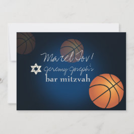 ✡ PixDezines BASKETBALL BAR MITZVAH/DIY FARBE Einladung
