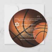 ✡ PixDezines Basketball Bar Mitzvah Einladung (Rückseite)