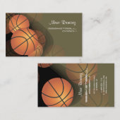 PixDezines Basketball-Trainer/DIY Hintergrundfarbe Visitenkarte (Vorne/Hinten)