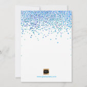 PixDezines Bat Mitzvah/Blue/Aqua/Aquamarin/Confett Einladung (Rückseite)