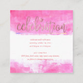 PixDezines Bat Mitzvah Celebration Cards ✡ Pink Begleitkarte (Rückseite)
