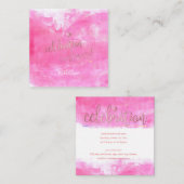 PixDezines Bat Mitzvah Celebration Cards ✡ Pink Begleitkarte (Vorne/Hinten)