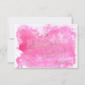 PixDezines Bat Mitzvah Celebration Cards ✡ Pink RSVP Karte (Vorderseite)