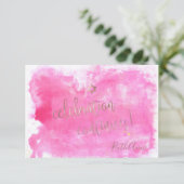 PixDezines Bat Mitzvah Celebration Cards ✡ Pink RSVP Karte (Stehend Vorderseite)