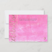 PixDezines Bat Mitzvah Celebration Cards ✡ Pink RSVP Karte (Rückseite)