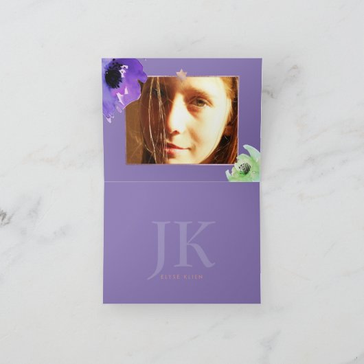 PixDezines Bat Mitzvah/Danke/DIY Farbe Dankeskarte (Innenseite)