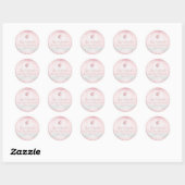 PixDezines Bat Mitzvah Pink Wasserfarbe Runder Aufkleber (Blatt)