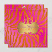 PixDezines Bat Mitzvah/Zebrastreifen Einladung (Vorne/Hinten)