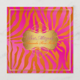 PixDezines Bat Mitzvah/Zebrastreifen Einladung