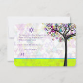 PixDezines Baum des Lebens Bat Mitzvah/diy Hinterg Einladung (Rückseite)