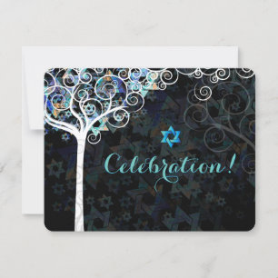 PixDezines Baum des Lebens Bat Mitzvah/ Rezeption Einladung