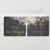 PixDezines-Baum des Lebens Bat Mitzvah/Tafel Einladung (Vorderseite)