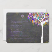 PixDezines-Baum des Lebens Bat Mitzvah/Tafel Einladung (Rückseite)