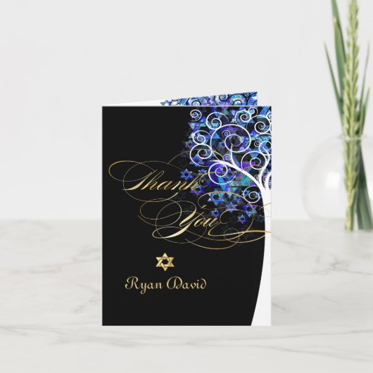 PixDezines Baum des Lebens/danke/DIYbackground Dankeskarte (Vorderseite)