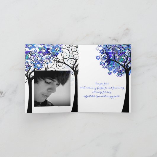 PixDezines Baum des Lebens/danke/DIYbackground Dankeskarte (Innenseite)