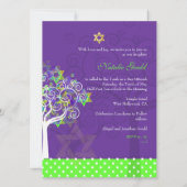 PixDezines-Baum des Lebens/DIY-Hintergrundfarben Einladung (Rückseite)