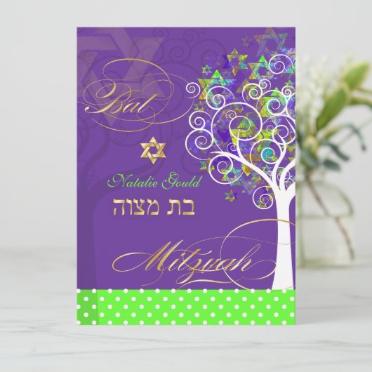 PixDezines-Baum des Lebens/DIY-Hintergrundfarben Einladung (Stehend Vorderseite)