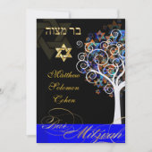 PixDezines Baum des Lebens Mitzvah/DIY Farbe Einladung (Vorderseite)