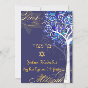 PixDezines Baum des Lebens mitzvah/DIY Hintergrund Einladung