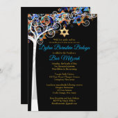 PixDezines Baum des Lebens mitzvah/DIY Hintergrund Einladung (Vorne/Hinten)