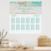 PixDezines Beach/Chadeliers/Seekarte Poster (Küche)