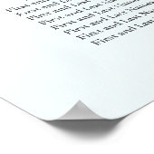 PixDezines Beach Elegante Kalligraphie, Sitzplätze Poster (Ecke)