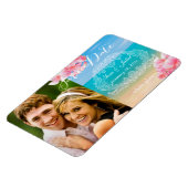 PixDezines Beach Foto rett Date/DIY Schriftartes Magnet (Linke Seite)