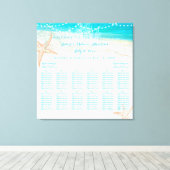 PixDezines Beach/Hochzeitssitzplan Leinwanddruck (Insitu (Holzboden))