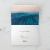 PixDezines Beach Palm Trees Mitzvah Vielen Dank Karte (Innenseite)