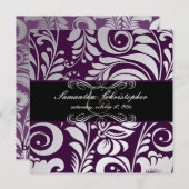 PixDezines Bellissimo Damask, Custom Color! Einladung (Vorne/Hinten)