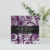 PixDezines Bellissimo Damask, Custom Color! Einladung (Stehend Vorderseite)