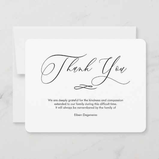 PixDezines Bereavement Danke, nach der Beerdigung Einladung (Vorderseite)