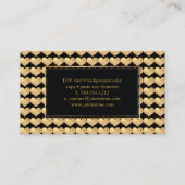 PixDezines Big Heart in Imitate Gold/DIY Hintergru Visitenkarte (Rückseite)