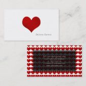 PixDezines Big Red Heart/DIY Hintergrund Visitenkarte (Vorne/Hinten)